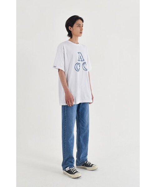 APOSTROPHE COMMA(アポストロフィコンマ)の「ACOロゴ半袖Tシャツ(ホワイト-ブルー)(Tシャツ/カットソー・レディース・その他・SMALL/X-LARGE/LARGE/MEDIUM)」の5枚目の写真