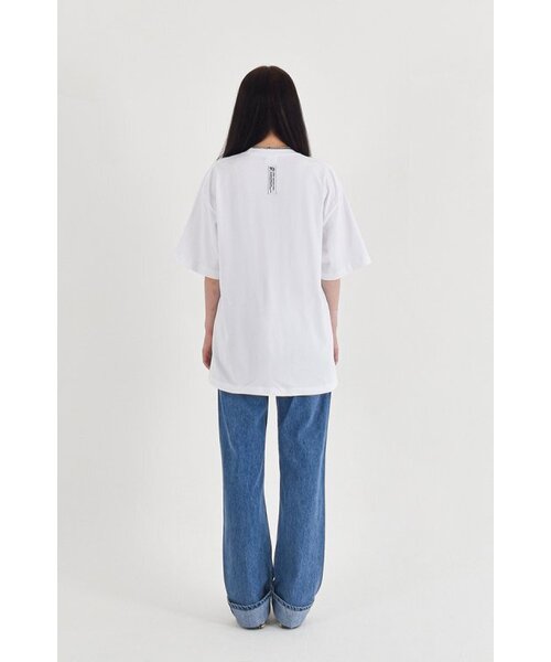 APOSTROPHE COMMA(アポストロフィコンマ)の「ACOロゴ半袖Tシャツ(ホワイト-ブルー)(Tシャツ/カットソー・レディース・その他・SMALL/X-LARGE/LARGE/MEDIUM)」の6枚目の写真