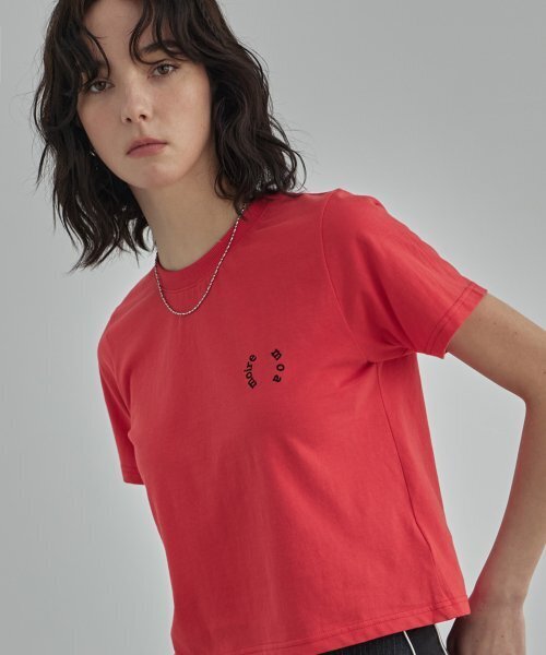 MOIREMOA（モアレモア）の「moire blank tee - red（Tシャツ/カットソー・レディース・レッド・FREE）」の5枚目の写真
