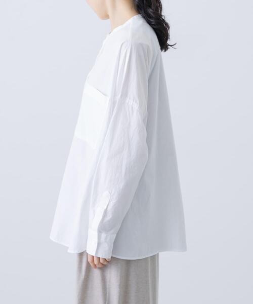 新品未使用　かぐれ コットンダブルポケットワイドシャツ　ホワイト かぐれ（カグレ）の「コットンダブルポケットワイドシャツ（シャツ