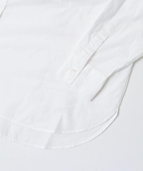 かぐれ（カグレ）の「コットンダブルポケットワイドシャツ（シャツ/ブラウス・レディース・オフホワイト/ブルー・FREE）」の4枚目の写真