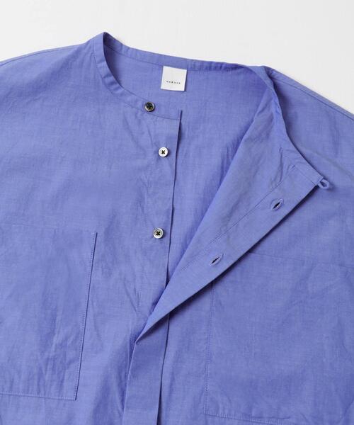 かぐれ（カグレ）の「コットンダブルポケットワイドシャツ（シャツ/ブラウス・レディース・オフホワイト/ブルー・FREE）」の13枚目の写真