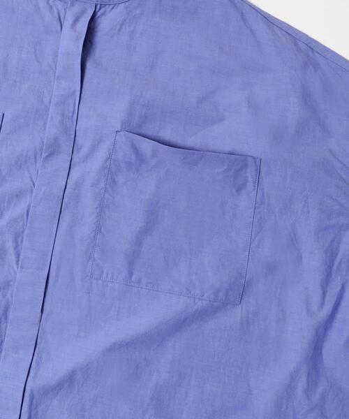 かぐれ（カグレ）の「コットンダブルポケットワイドシャツ（シャツ/ブラウス・レディース・オフホワイト/ブルー・FREE）」の14枚目の写真