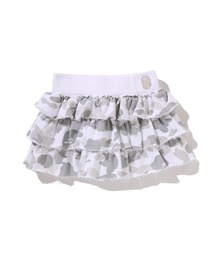 COLOR CAMO RUFFLE SWEAT SKIRT