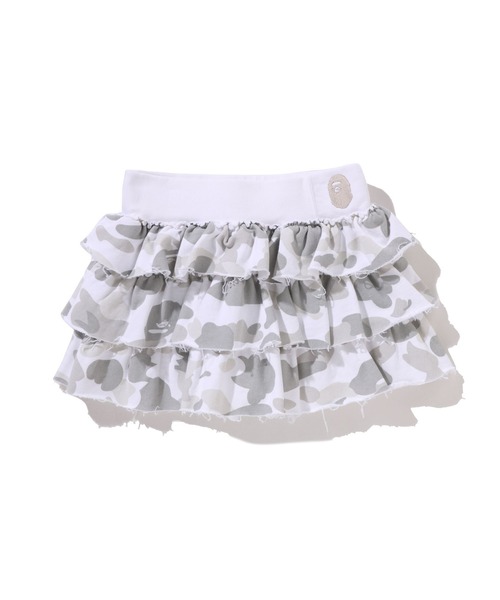 A BATHING APE（アベイシングエイプ）の「COLOR CAMO RUFFLE SWEAT SKIRT（スカート・レディース・ホワイト/パープル・SMALL/MEDIUM）」の2枚目の写真
