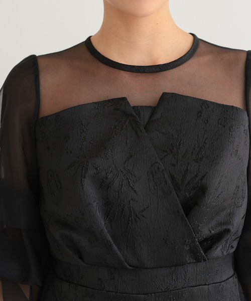 haremode（ハレモード）の「結婚式 お呼ばれ 二次会 謝恩会 成人式 同窓会 対応 20代 30代 レース ジャガード オールインワン パンツドレス きれいめ パーティー オケージョン ドレス（パンツドレス・レディース・ブラック/ブラウン/グレー・S/M）」の10枚目の写真