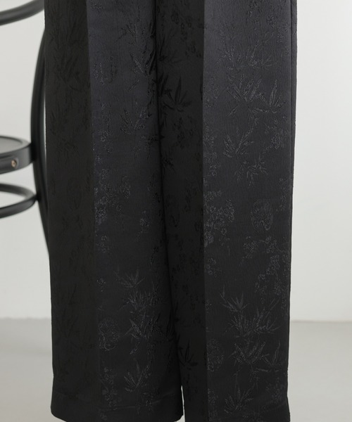 haremode（ハレモード）の「結婚式 お呼ばれ 二次会 謝恩会 成人式 同窓会 対応 20代 30代 レース ジャガード オールインワン パンツドレス きれいめ パーティー オケージョン ドレス（パンツドレス・レディース・ブラック/ブラウン/グレー・S/M）」の14枚目の写真