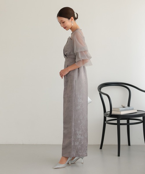 haremode（ハレモード）の「結婚式 お呼ばれ 二次会 謝恩会 成人式 同窓会 対応 20代 30代 レース ジャガード オールインワン パンツドレス きれいめ パーティー オケージョン ドレス（パンツドレス・レディース・ブラック/ブラウン/グレー・S/M）」の22枚目の写真