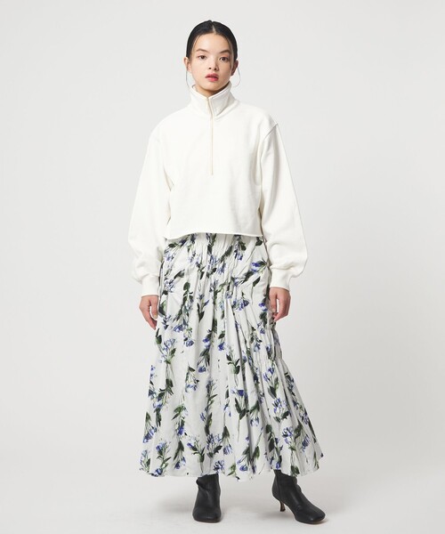 EMMEL REFINES（エメルリファインズ）の「＜EMMEL REFINES＞EM ウラケ ハーフジップ プルオーバー（スウェット・レディース・グレー/ホワイト/ピンク・FREE）」の13枚目の写真