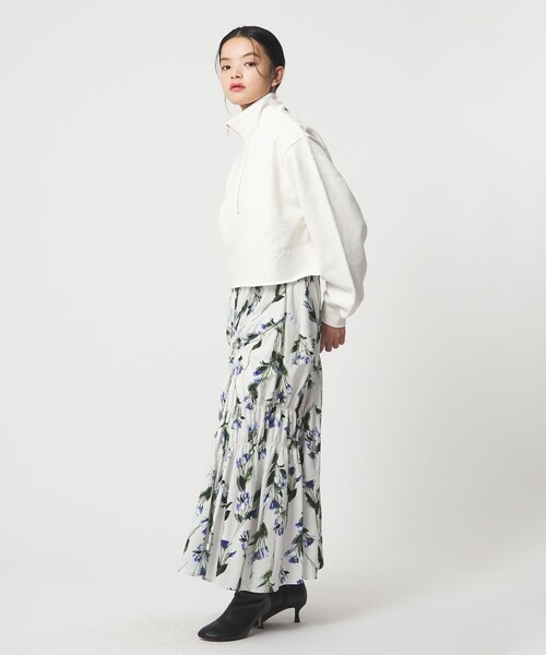 EMMEL REFINES（エメルリファインズ）の「＜EMMEL REFINES＞EM ウラケ ハーフジップ プルオーバー（スウェット・レディース・グレー/ホワイト/ピンク・FREE）」の15枚目の写真