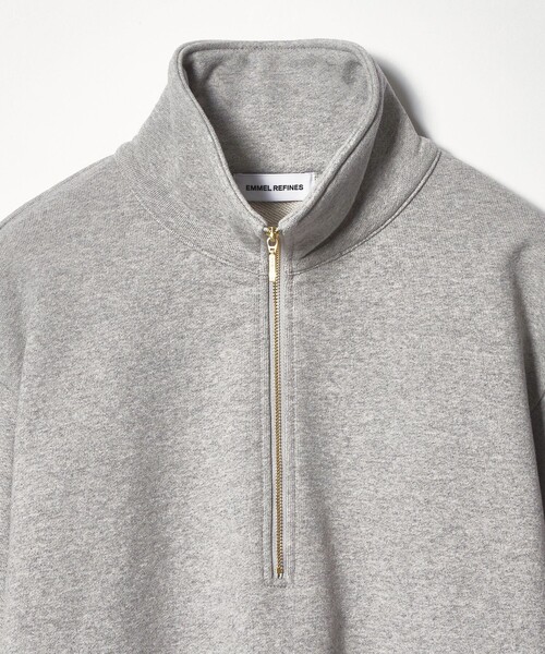 EMMEL REFINES（エメルリファインズ）の「＜EMMEL REFINES＞EM ウラケ ハーフジップ プルオーバー（スウェット・レディース・グレー/ホワイト/ピンク・FREE）」の18枚目の写真
