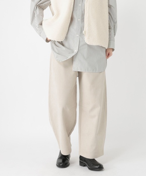 studio CLIP（スタディオクリップ）の「ボンディングカーブパンツ（その他パンツ・レディース・チャコール/ベージュ/ネイビー/ライトグレー・FREE）」の2枚目の写真