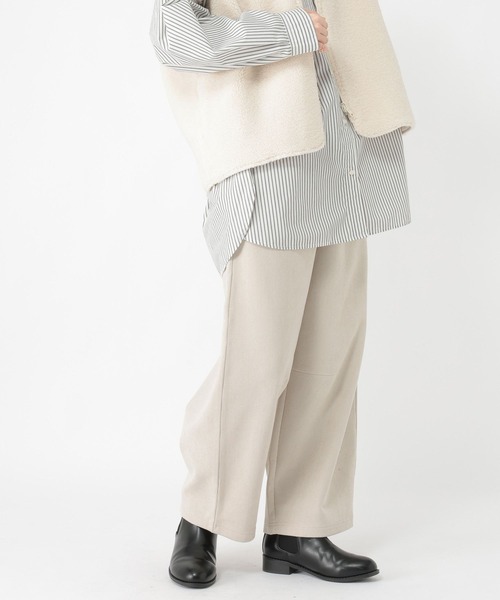 studio CLIP（スタディオクリップ）の「ボンディングカーブパンツ（その他パンツ・レディース・チャコール/ベージュ/ネイビー/ライトグレー・FREE）」の6枚目の写真