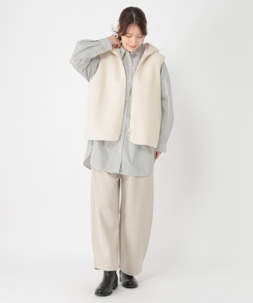 studio CLIP（スタディオクリップ）の「ボンディングカーブパンツ（その他パンツ・レディース・チャコール/ベージュ/ネイビー/ライトグレー・FREE）」の8枚目の写真