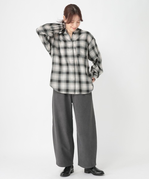 studio CLIP（スタディオクリップ）の「ボンディングカーブパンツ（その他パンツ・レディース・チャコール/ベージュ/ネイビー/ライトグレー・FREE）」の12枚目の写真