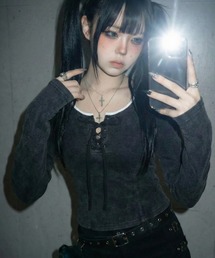 .KOM | 『.KOM/ドットケーオーエム』切り替えスピンドル LS【Y】【CN】(Tシャツ/カットソー)