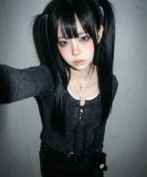 .KOM（ドットコム）の「『.KOM/ドットケーオーエム』切り替えスピンドル LS【Y】【CN】（Tシャツ/カットソー・レディース・チャコール・FREE）」の3枚目の写真