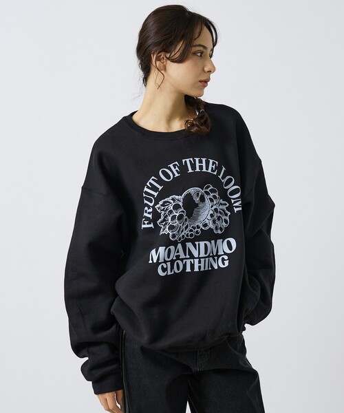 FRUIT OF THE LOOM(フルーツオブザルーム)の「【MOANDMO CLOHING × FRUIT OF THE LOOM】CREW SWEAT/限定コラボレーションクルースウェット/ユニセックス(スウェット・メンズ・ネイビー/グレー/ブラック・M/L/XL)」の9枚目の写真