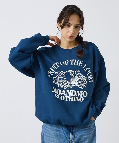 FRUIT OF THE LOOM(フルーツオブザルーム)の「【MOANDMO CLOHING × FRUIT OF THE LOOM】CREW SWEAT/限定コラボレーションクルースウェット/ユニセックス(スウェット・メンズ・ネイビー/グレー/ブラック・M/L/XL)」の15枚目の写真