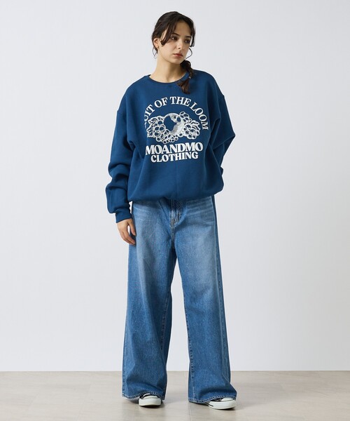 FRUIT OF THE LOOM(フルーツオブザルーム)の「【MOANDMO CLOHING × FRUIT OF THE LOOM】CREW SWEAT/限定コラボレーションクルースウェット/ユニセックス(スウェット・メンズ・ネイビー/グレー/ブラック・M/L/XL)」の17枚目の写真