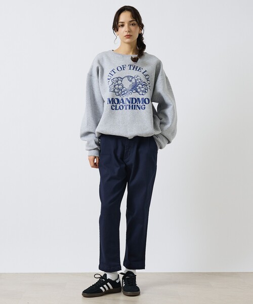 FRUIT OF THE LOOM(フルーツオブザルーム)の「【MOANDMO CLOHING × FRUIT OF THE LOOM】CREW SWEAT/限定コラボレーションクルースウェット/ユニセックス(スウェット・メンズ・ネイビー/グレー/ブラック・M/L/XL)」の5枚目の写真