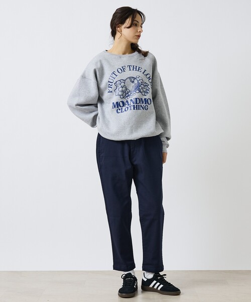 FRUIT OF THE LOOM(フルーツオブザルーム)の「【MOANDMO CLOHING × FRUIT OF THE LOOM】CREW SWEAT/限定コラボレーションクルースウェット/ユニセックス(スウェット・メンズ・ネイビー/グレー/ブラック・M/L/XL)」の6枚目の写真