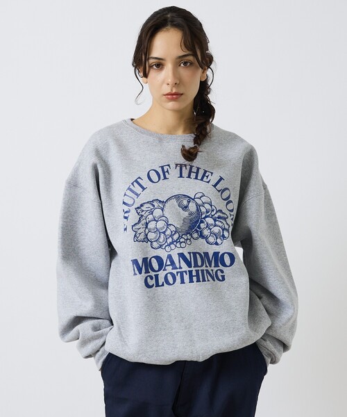 FRUIT OF THE LOOM(フルーツオブザルーム)の「【MOANDMO CLOHING × FRUIT OF THE LOOM】CREW SWEAT/限定コラボレーションクルースウェット/ユニセックス(スウェット・メンズ・ネイビー/グレー/ブラック・M/L/XL)」の7枚目の写真