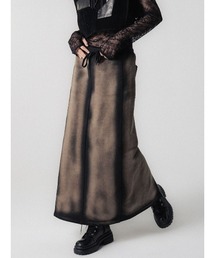 BLEACH DYE STRAIGHT SKIRT