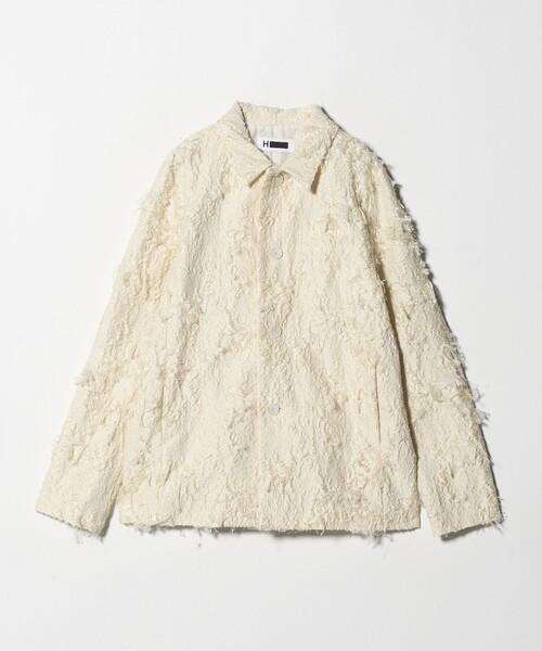 H　BEAUTY&YOUTH UNITED ARROWS（エイチビューティーアンドユースユナイテッドアローズ）の「＜H＞ジャカード ボクシー ブルゾン（その他アウター・レディース・ブラック/オフホワイト・S/M）」の2枚目の写真