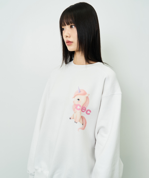 chancechance（チャンスチャンス）の「CEC GRAPHIC LOGO スウェットシャツ(ホワイト/裏起毛)（スウェット・レディース・その他・SMALL/MEDIUM）」の2枚目の写真