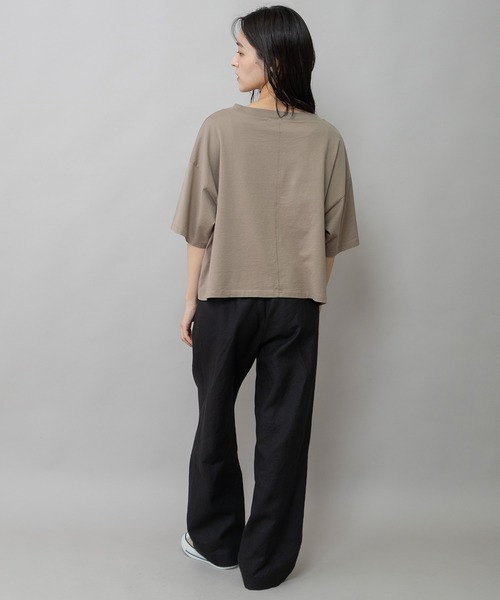 Munich（ミューニック）の「コットンジャージパイソン柄プリントTシャツ（Tシャツ/カットソー・レディース・ライトグレー/ホワイト/モカ・FREE）」の7枚目の写真