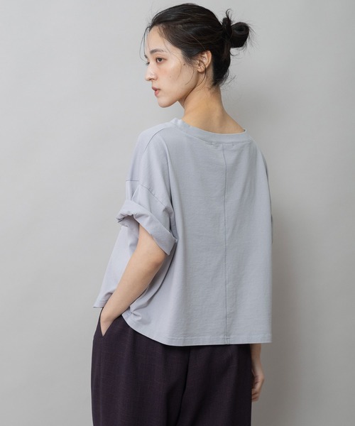 Munich（ミューニック）の「コットンジャージパイソン柄プリントTシャツ（Tシャツ/カットソー・レディース・ライトグレー/ホワイト/モカ・FREE）」の12枚目の写真