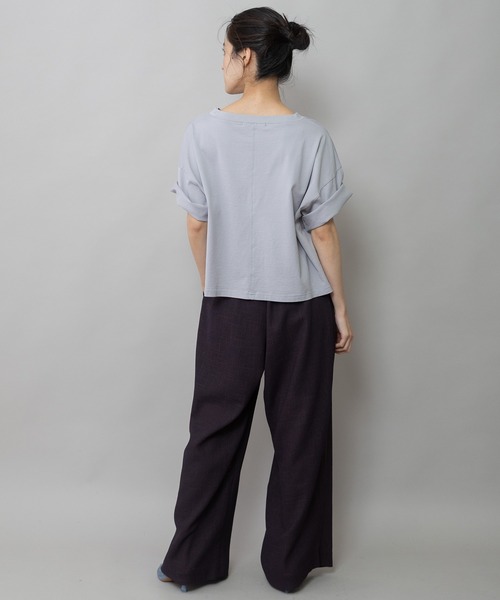 Munich（ミューニック）の「コットンジャージパイソン柄プリントTシャツ（Tシャツ/カットソー・レディース・ライトグレー/ホワイト/モカ・FREE）」の13枚目の写真