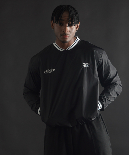 PHERMENON（フェルメノン）の「エアウーブンピステロングスリーブ - ブラック（Tシャツ/カットソー・メンズ・ブラック・1/2/3）」の2枚目の写真