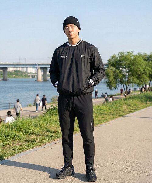 PHERMENON（フェルメノン）の「エアウーブンピステロングスリーブ - ブラック（Tシャツ/カットソー・メンズ・ブラック・1/2/3）」の7枚目の写真