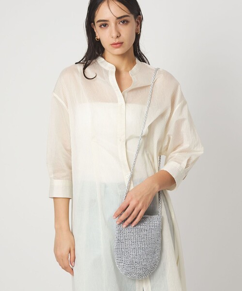 green label relaxing(グリーンレーベルリラクシング)の「メタリックヤーン ポシェット / ショルダーバッグ(ショルダーバッグ・レディース・シルバー/ケリーグリーン/ブラック・FREE)」の3枚目の写真