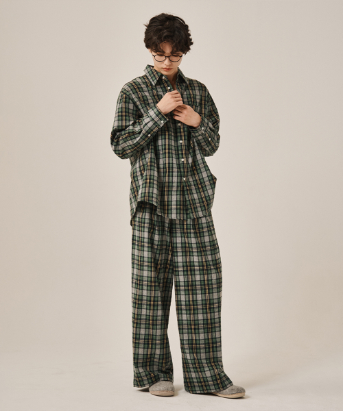 OGGITT(オキット)の「(uni)フランネルマグワートチェックパジャマシャツ グリーン(シャツ/ブラウス・レディース・その他・L/XL)」の5枚目の写真