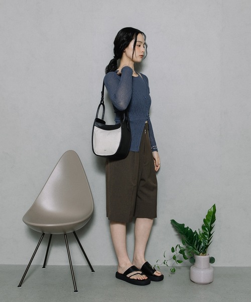 BEAURE リネンコンビ 2WAYハンドル ショルダー（ショルダーバッグ 