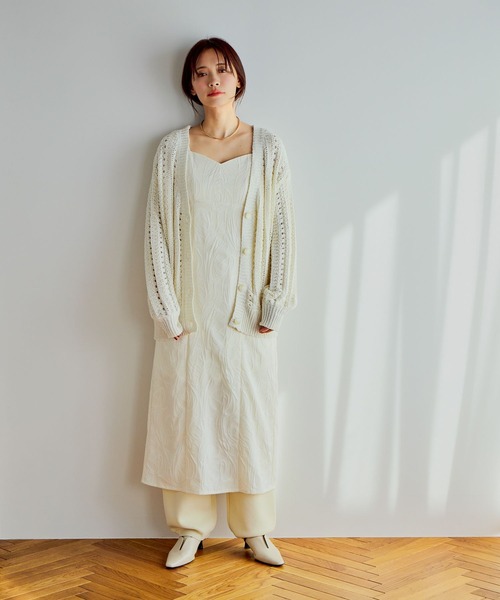 mysty woman（ミスティウーマン）の「スウェットライクニットパンツ 644152（その他パンツ・レディース・ネイビー/イエロー/アイボリー・FREE）」の10枚目の写真