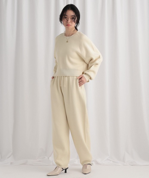 mysty woman（ミスティウーマン）の「スウェットライクニットパンツ 644152（その他パンツ・レディース・ネイビー/イエロー/アイボリー・FREE）」の13枚目の写真