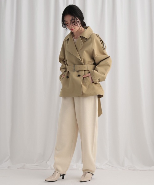 mysty woman（ミスティウーマン）の「スウェットライクニットパンツ 644152（その他パンツ・レディース・ネイビー/イエロー/アイボリー・FREE）」の12枚目の写真