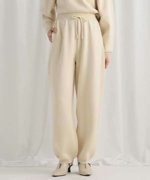 mysty woman（ミスティウーマン）の「スウェットライクニットパンツ 644152（その他パンツ・レディース・ネイビー/イエロー/アイボリー・FREE）」の17枚目の写真