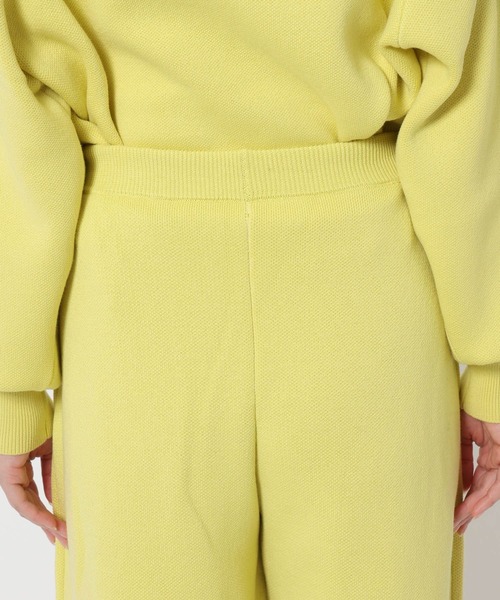 mysty woman（ミスティウーマン）の「スウェットライクニットパンツ 644152（その他パンツ・レディース・ネイビー/イエロー/アイボリー・FREE）」の4枚目の写真