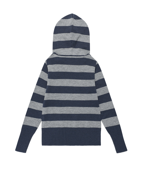 Cavish（カビシ）の「W U NECK STRIPED STAR KNIT HOODIE NAVY(CV2FFFK601A)（ニット/セーター・レディース・ネイビー・S/M）」の6枚目の写真