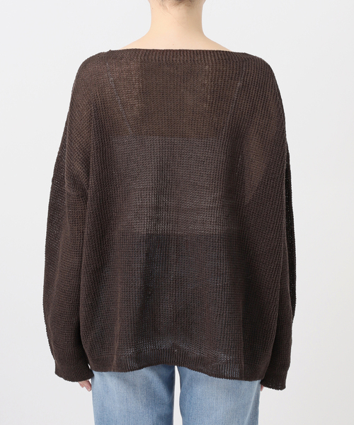 Spick & Span(スピックアンドスパン)の「コットンリネンギマリンクスルーズプルオーバー(ニット/セーター・レディース・ピンク系その他/ブラウン/ホワイト・FREE)」の10枚目の写真