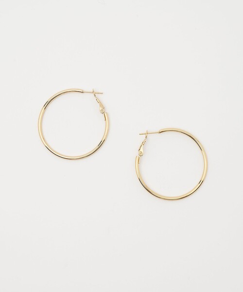 CITEN（シテン）の「＜CITEN＞ステンレスフープピアス（ピアス（両耳用）・レディース・シルバー/ゴールド・FREE）」の2枚目の写真