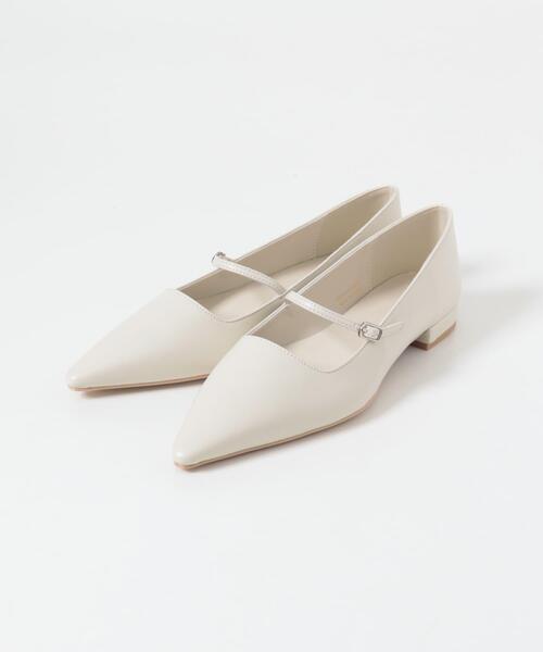 SENSE OF PLACE by URBAN RESEARCH（センスオブプレイスバイアーバンリサーチ）の「『抗菌』ポインテッドフラットパンプス（パンプス・レディース・ブラック/アイボリー・MEDIUM/SMALL/LARGE）」の11枚目の写真