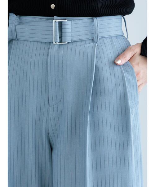 Te chichi（テチチ）の「ピンストライプタックワイドパンツ（その他パンツ・レディース・ベージュ/ブルー・F）」の17枚目の写真