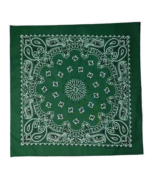 HAV-A-HANK（ハバハンク ）の「●HAV-A-HANK●PAISLEY　BANDANNA（バンダナ/スカーフ・メンズ・シルバー/ネイビー系/ブラック×レッド/ネイビー/パープル/カーキ/ブラック/バーガンディー/グリーン/チャコールグレー/レッド/ホワイト・FREE）」の6枚目の写真