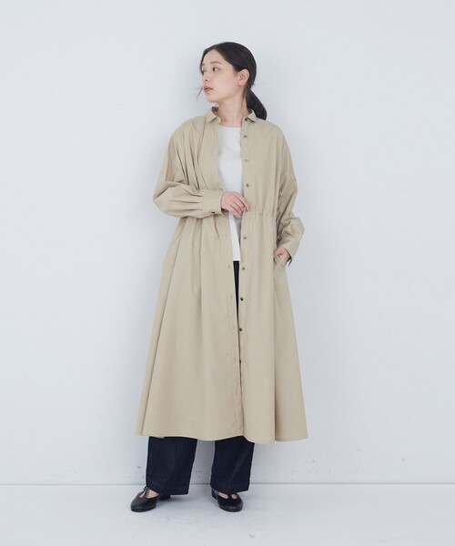 ADIEU TRISTESSE(アデュートリステス)の「綿ポリエステルワンピース(ワンピース・レディース・グレー/ベージュ・38)」の4枚目の写真
